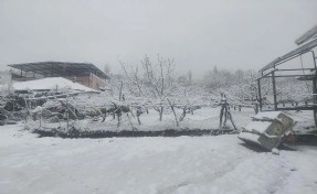 Alaşehir'de mevsimin ilk kar yağışı