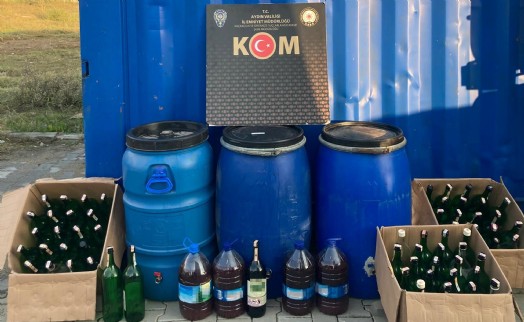 Aydın'da 374 litre 'sahte içki' ele geçirildi; 3 gözaltı