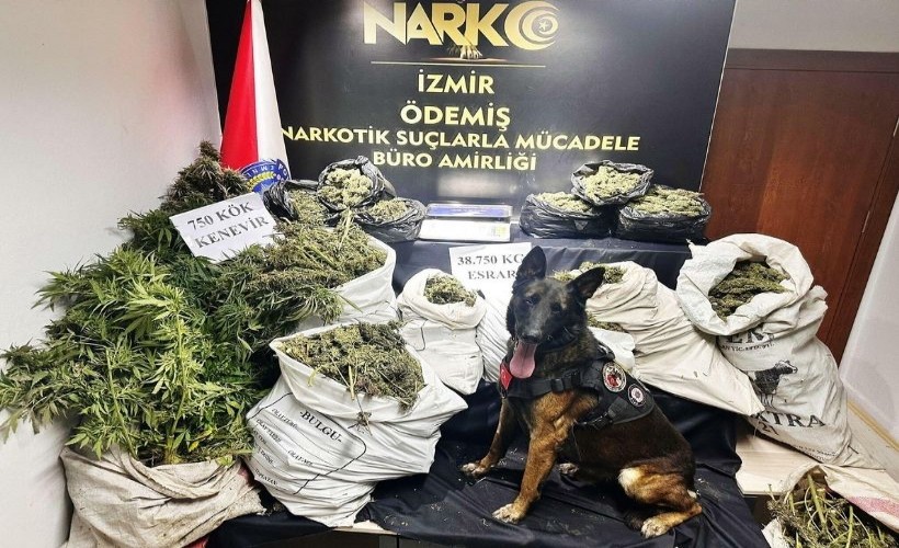 İzmir'de uyuşturucu operasyonu: 38 kilo 750 gram esrar ele geçirildi