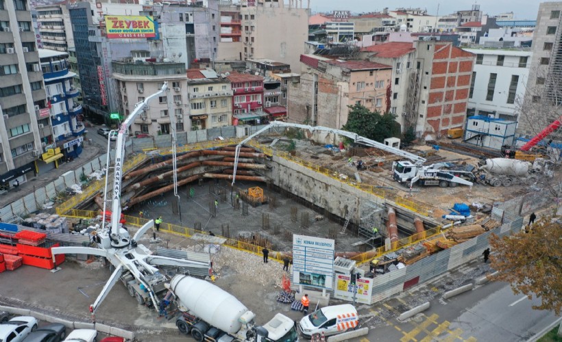 Konak’ın yeni hizmet binasında temel betonu atıldı