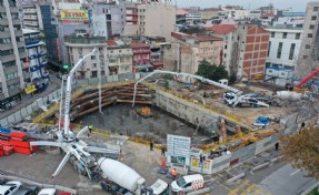 Konak’ın yeni hizmet binasında temel betonu atıldı