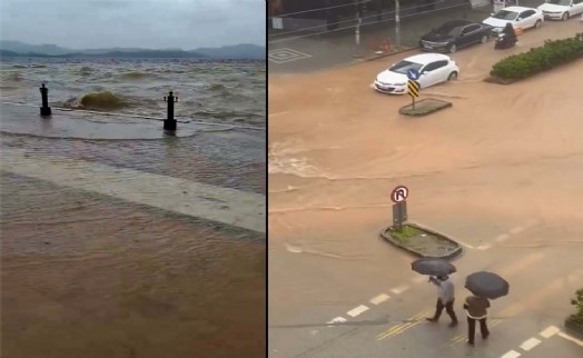 Muğla'da sağanak: Dere ve göl taştı, yollar göle döndü