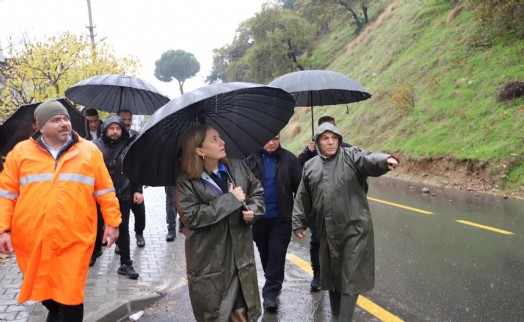 Nazilli’de heyelan riski olan mahallede inceleme yapıldı