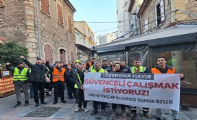 Taşeron belediye işçilerinden eylem: 'Güvenceli çalışmak istiyoruz!'