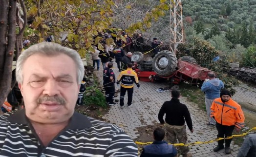 Zeytin hasadından dönen çiftçi devrilen traktörün altında can verdi