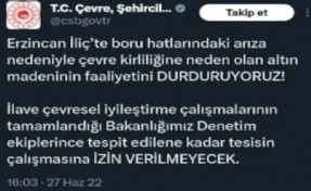 Bakanlığın 'İliç' paylaşımı gündem oldu