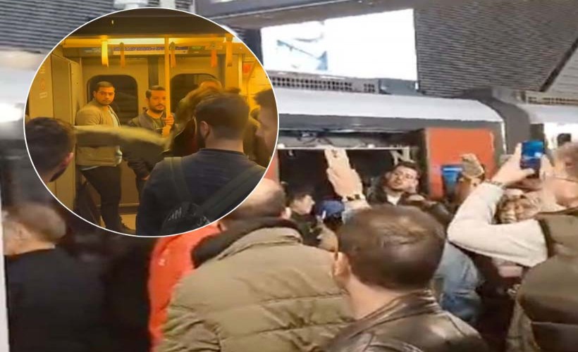 İzmir Metrosu'nda arbede yaşandı: Sesler yükseldi, kapılar tekmelendi!