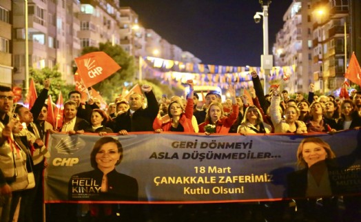 Karabağlar Çanakkale Zaferi için Helil Kınay'la yürüdü