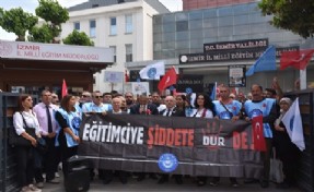 İzmir'de eğitimcilerden şiddete karşı protesto