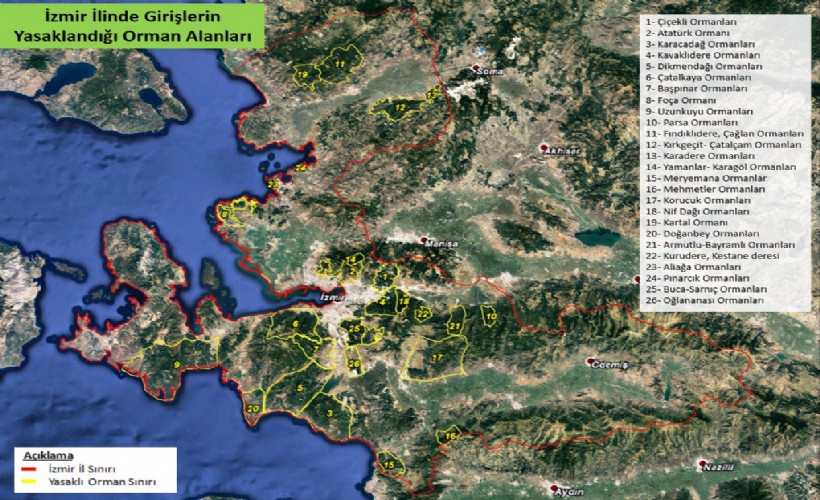 İzmir'de ormanlara giriş yasaklandı