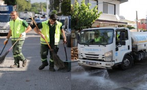 Konak’ta temizlik seferberliği: Yıkama ve temizlik çalışması başladı