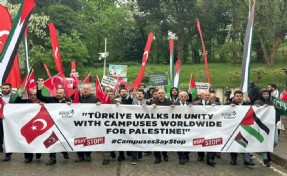 ÜNİAK’tan Filistin’e destek yürüyüşünde 2. gün