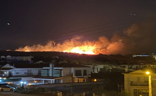 Çeşme'de makilik alanda yangın