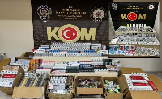 İzmir'de kaçakçılık operasyonları; 10 milyonluk kaçak ürün ele geçirildi