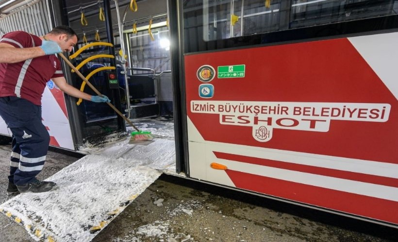 İzmir’in toplu ulaşım araçları tertemiz