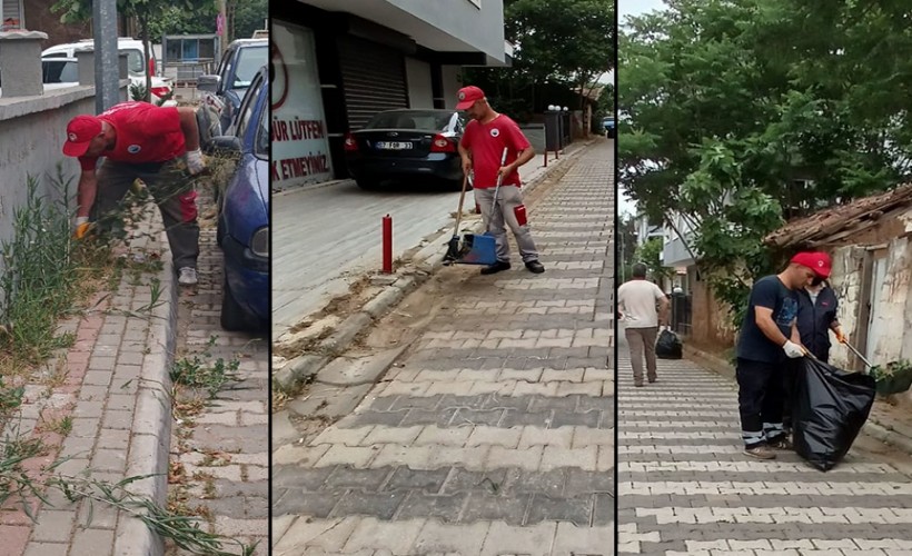 Menderes Belediyesi’nde yol temizliği