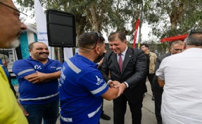 Tugay bayramlaşmaya İZBETON ile devam etti; 'Bu şehre hizmet etmek için varız'