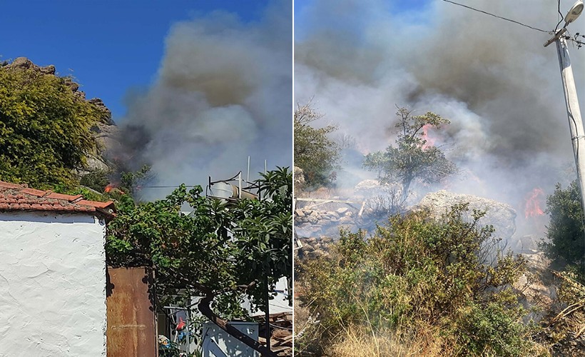 Bodrum'da makilik yangını