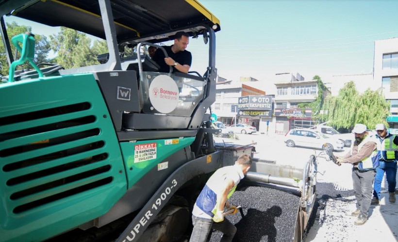 Bornova’da asfalt rekoru