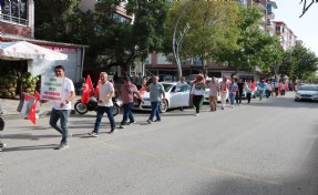 Gazze için yürüyen grup Sandıklı'ya ulaştı