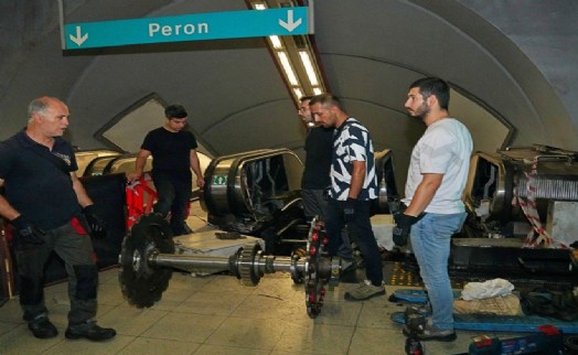 Metronun yürüyen merdivenlerinde geniş kapsamlı bakım çalışması