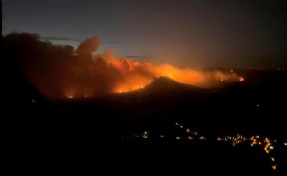 Soma'da orman yangını devam ediyor; Yüzlerce hektar alan yandı