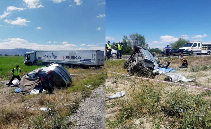 Tırla çarpışan otomobildeki çift ve 4 yaşındaki kızları öldü