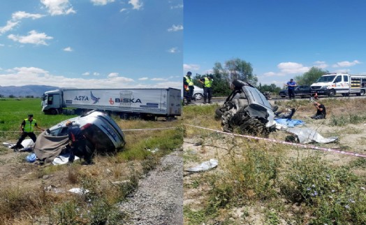 Tırla çarpışan otomobildeki çift ve 4 yaşındaki kızları öldü