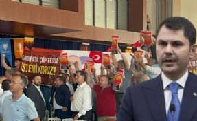 Bakan Kurum'un konuşması protestoyla yarıda kesildi