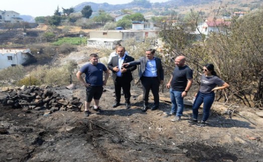 CHP heyeti Karşıyaka'da yangın bölgesinde