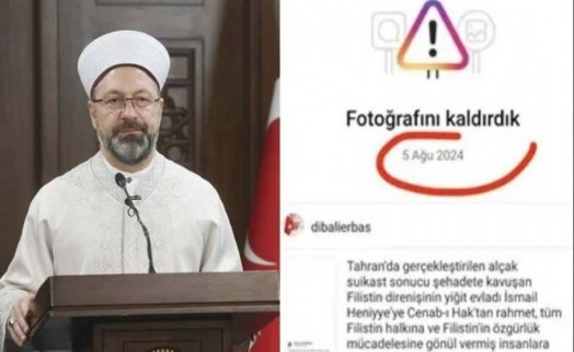 Instagram, Diyanet İşleri Başkanı Ali Erbaş'ın 2 paylaşımını da kaldırdı: Hesabı kısıtlanabilir!