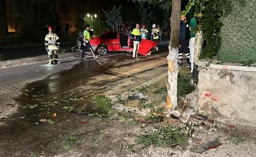 Kütahya'da, ağaca çarparak takla atan otomobilin sürücüsü yaralandı