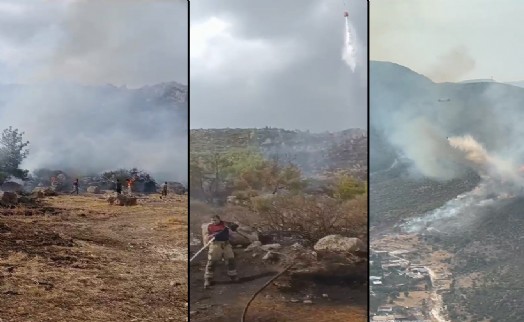 İki ilçede çıkan yangınlara İzmir İtfaiyesi’nden hızlı müdahale