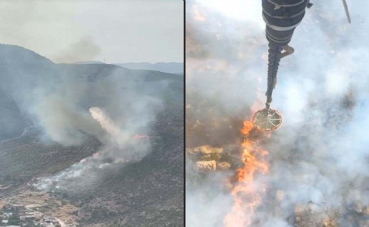 İki ilçede çıkan yangınlara İzmir İtfaiyesi’nden hızlı müdahale