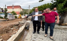 Menderes'te sel felaketi: Başkan Çiçek olay yerinde!