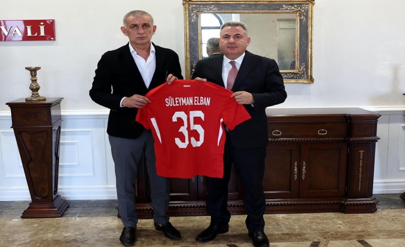 TFF Başkanı Hacıosmanoğlu'ndan İzmir Valisi Elban'a ziyaret