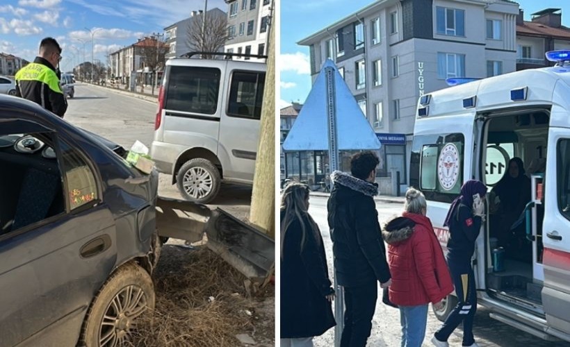 Hafif ticari araç ile otomobil çarpıştı: 5 yaralı