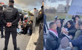 İsrail'le ticaretin protesto edildiği eyleme polis müdahalesi