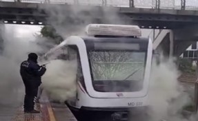 İzmir Metro'da yangın paniği!