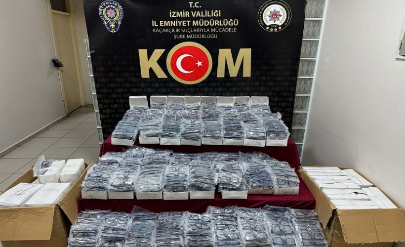 İzmir'de 6,5 milyon TL değerinde kaçak gözlük ele geçirildi