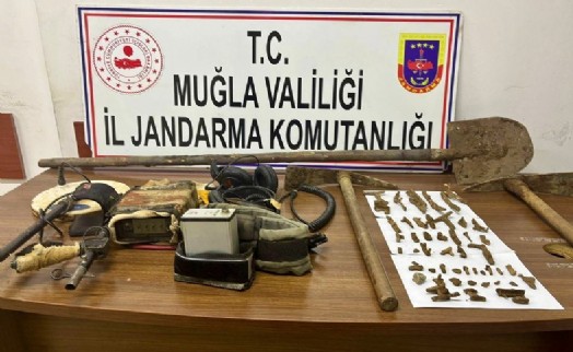 Muğla’da kaçak kazıya suçüstü: 4 gözaltı