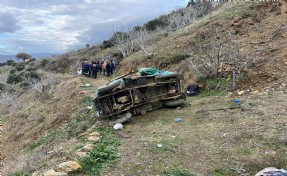 Tarım işçilerini taşıyan cip uçuruma yuvarlandı: 1 ölü, 6 yaralı