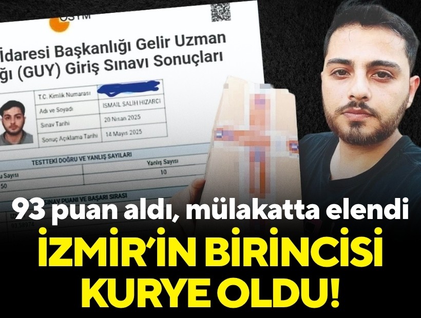 93 puan aldı, mülakattan elendi... İzmir'in birincisi kurye oldu!