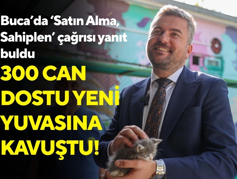 Buca’da 'Satın Alma, Sahiplen!' çağrısı yanıt buldu: 300 can dostu yeni yuvasına kavuştu