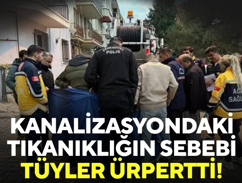 Kanalizasyondaki tıkanıklığın sebebi tüyler ürpertti!