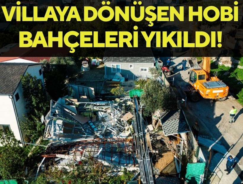 Seferihisar Belediyesi Teospark'taki kaçak yapıları yıktı!