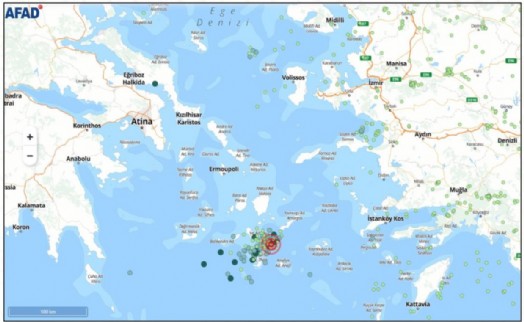 AFAD'dan Ege Denizi açıklaması: 400'ün üzerinde deprem meydana geldi