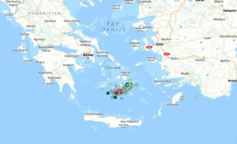 Ege Denizi'nde 15 saatte 89 deprem