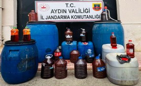 Evinden 335 litre sahte şarapla yakalanıp, gözaltına alındı