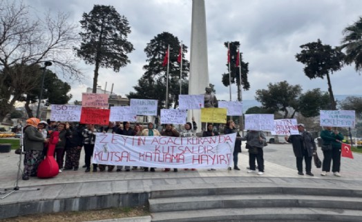 İzmir'de acele kamulaştırmaya protesto! Yüzlerce zeytin, incir ve çam ağacı kesilecek